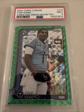 2025 Topps Chrome Green Variation Cam Ward Tennessee Titans Rookie /99