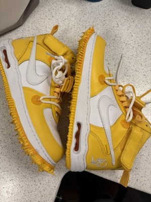 Nike Air Force 1 Mid SP Off-White, Varsity Maize, Size 10.5 DR0500-101