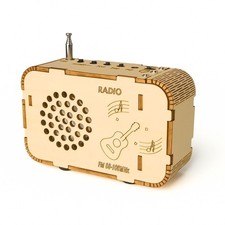 ZOVRION STEM Wooden Radio Kit Kids Age 8-12 DIY Science Experiment, Wood