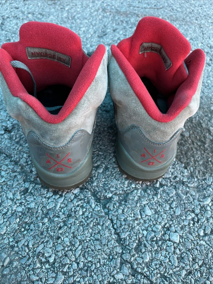 Nike Air Jordan 5 V Estuco Camuflaje Rojo Fuego GS Grade School talla 7Y Foto 4 de 4