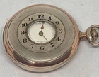 OMEGA POCKET WATCH HALF HUNTER SILVER CASE