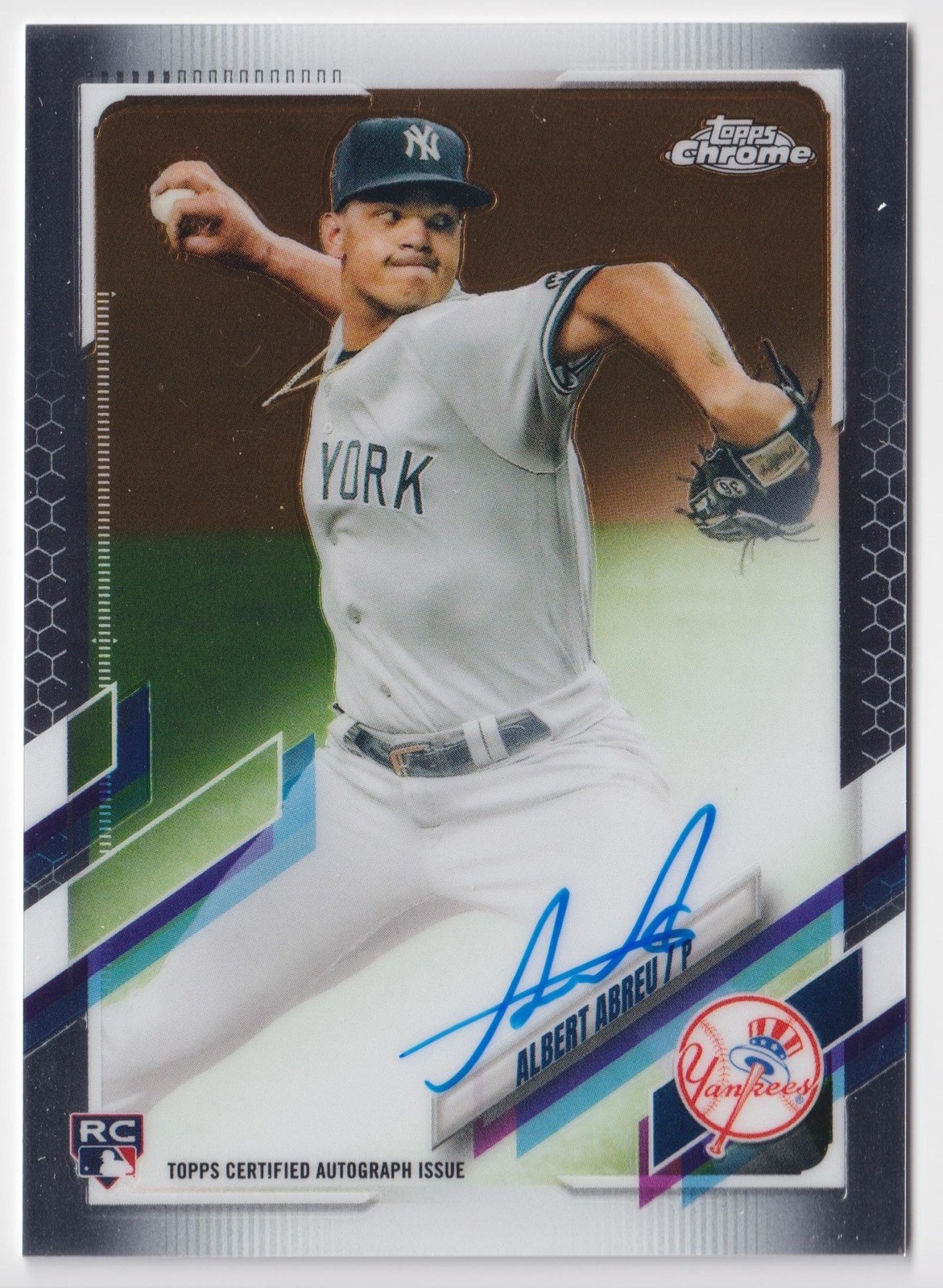 2021 Topps Chrome #RA-AA Albert Abreu Rookie Autographs NY Yankees
