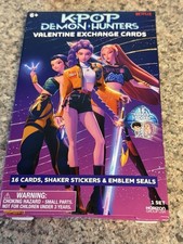 KPop Demon Hunters Huntrix Valentine's Day Classroom Sticker 16 Cards LOT of 2