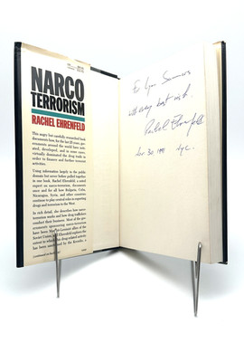 SIGNED NARCO-TERRORISM Rachel Ehrenfeld 1st Ed 1990 Hardcover Drug Trade