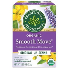 Traditional Medicinals Tea, Organic Smooth Move Peppermint, Senna, 16 Tea Bags..