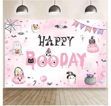Halloween Happy Birthday Backdrop for Girls. T-1 