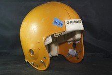 Casco de juego de fútbol americano Riddell VSR4 XL usado girasol dorado de colección 1993 ASU 49ers