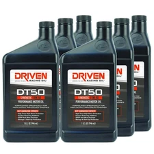 Driven Racing Oil 02806, DT50 Street Performance Oil, Synthetic 15W-50, 6 Quarts