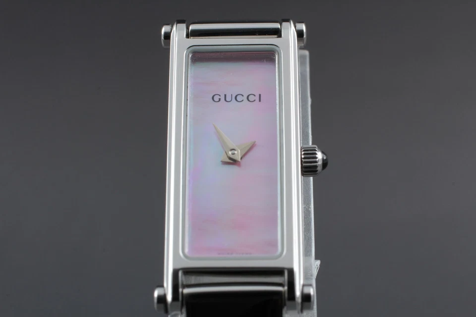 [Near MINT W/Box] Vintage Gucci 1500L 12mm Pink Shell Silver Qz Women's watch - Image 3 of 4