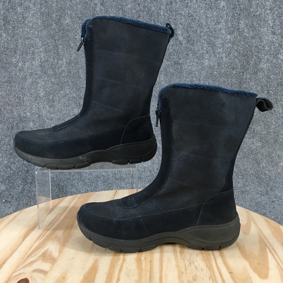 Lands End Boots Womens 9 B Snow Zip Up Blue Comfort Casual Round Toe Ankle Top - Image 2 of 4