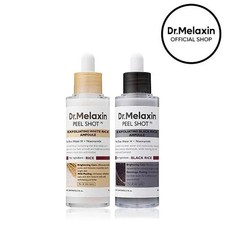 Dr.Melaxin Peel Shot Glow White and Black Rice Ampoule Duo Soft Exfoliating Acid