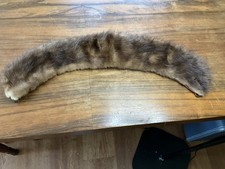 Vintage Brown Mink Fur Collar 3 x 16.75 Lined