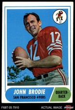 1968 Topps #139 John Brodie 49ers Stanford 3 - VG