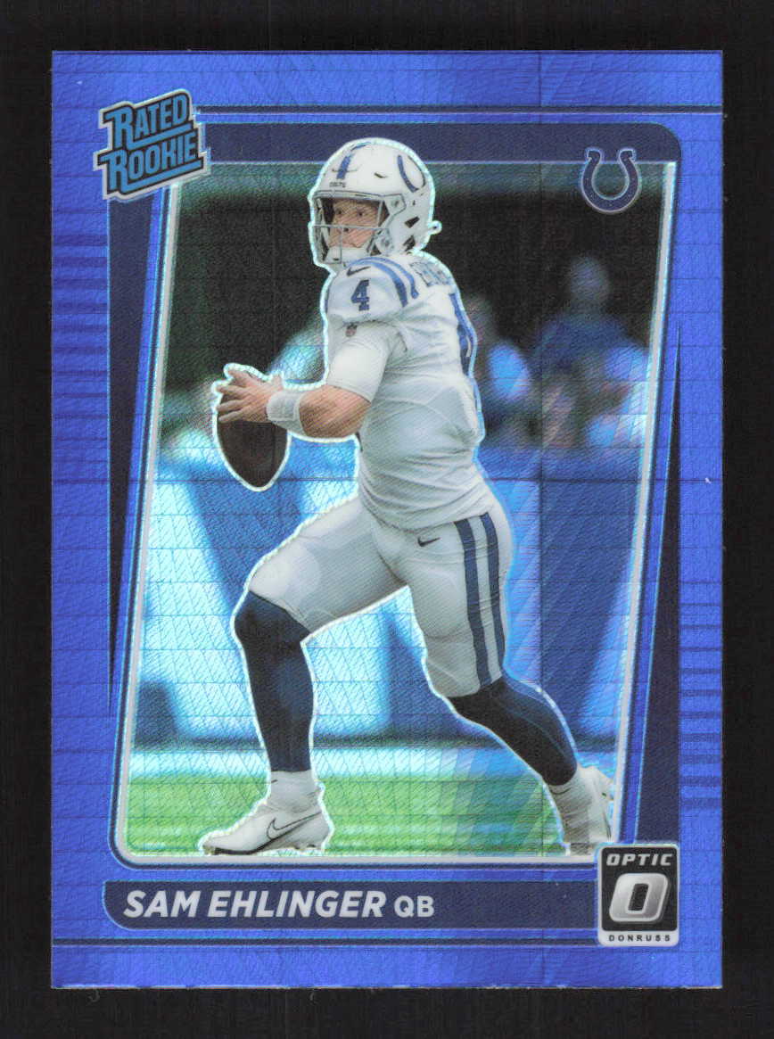Sam Ehlinger 2021 Donruss Optic Blue Hyper Indianapolis Colts Rookie #246