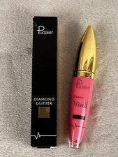 Pudaier Diamond Glitter Classic Vivid Lip Gloss  Pudaier 1  PINK 5ml/0.17 oz