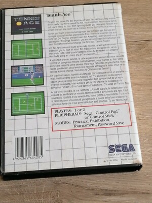 Tennis Ace Sur Sega Master System - Jeu Occasion Bonne état