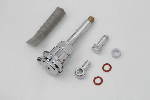 Muesca Petcock cromada Sifton con montaje angular, para Harley Davidson, por V-Twin Foto 2 de 2