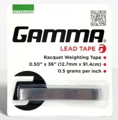 Gamma Lead Tape 0.5'' x 36'' Tennis Racquet Weighting Tape NEW