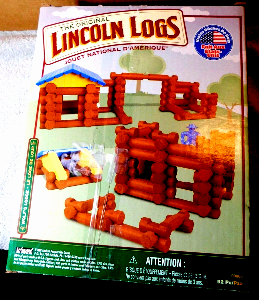 K'nex~The Original Lincoln Logs America's National Toy 92 Pc. Set