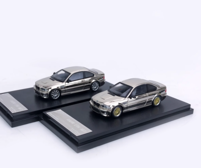CR SH 1:64 Plating Silver M3 E46 Coupe Sports Model Diecast Metal