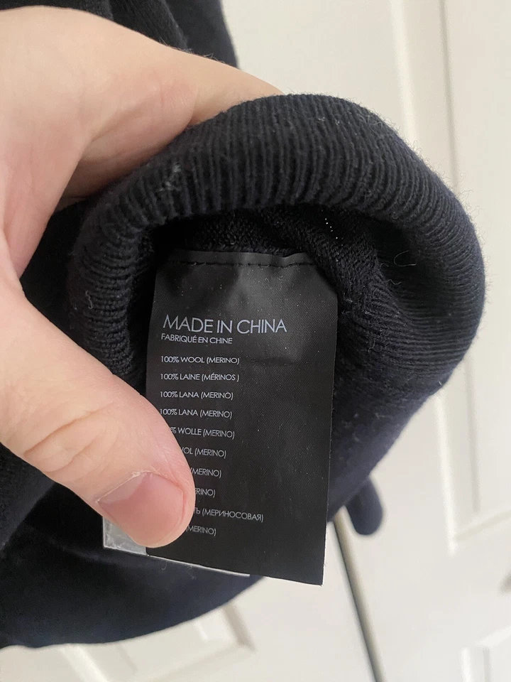 Club Monaco Navy Blue Merino Wool Knit Men's Mock Neck Sweater XS - Image 3 of 4