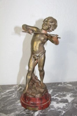 enfant en régule signé de moreau XIXeme - Photo 1/4
