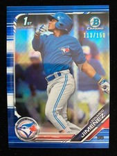 2019 Bowman Chrome LEO JIMENEZ 1st Rookie TRUE BLUE REFRACTOR #/150 RC QUANTITY
