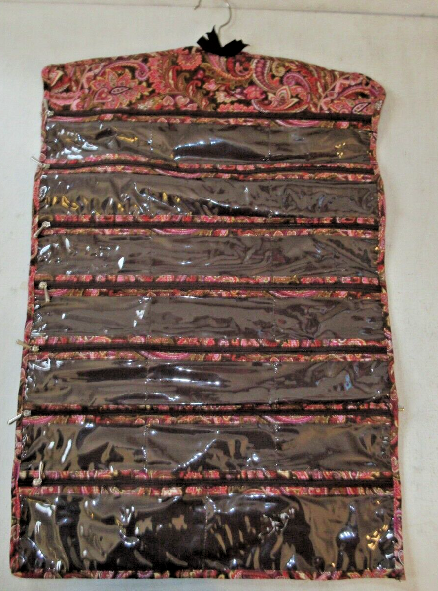 Paisley Hanging Jewelry Organizer with Multiple Pockets-image