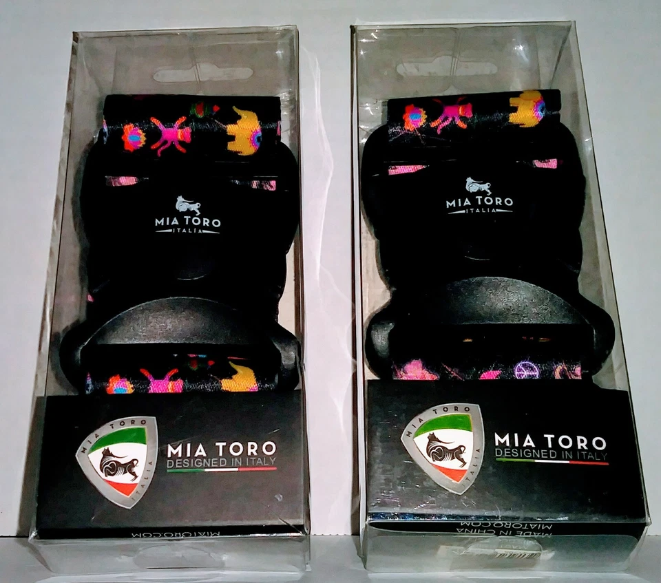 2 Mia Toro Italian, Mistico Belt Luggage Straps, Multi Color 2x Expandable NWT - Image 2 of 4