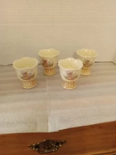 Set Of 4 Cracker Barrel Easter Treasures Eggs Cups. Each Are 3 Inches Tall