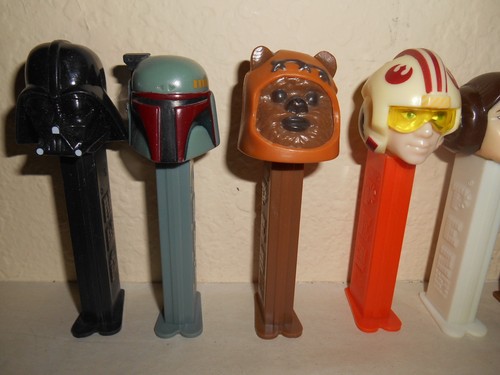 10 PEZ Star Wars Darth Chewbacca C3PO R2D2 Ewok Leia Luke Stormtrooper Yoda Boba - Imagen 2 de 3