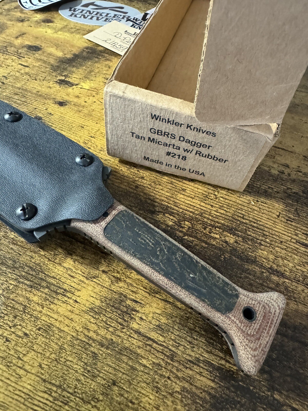 Winkler Knives x GBRS Group Combat Dagger Serial 218 Complete Set