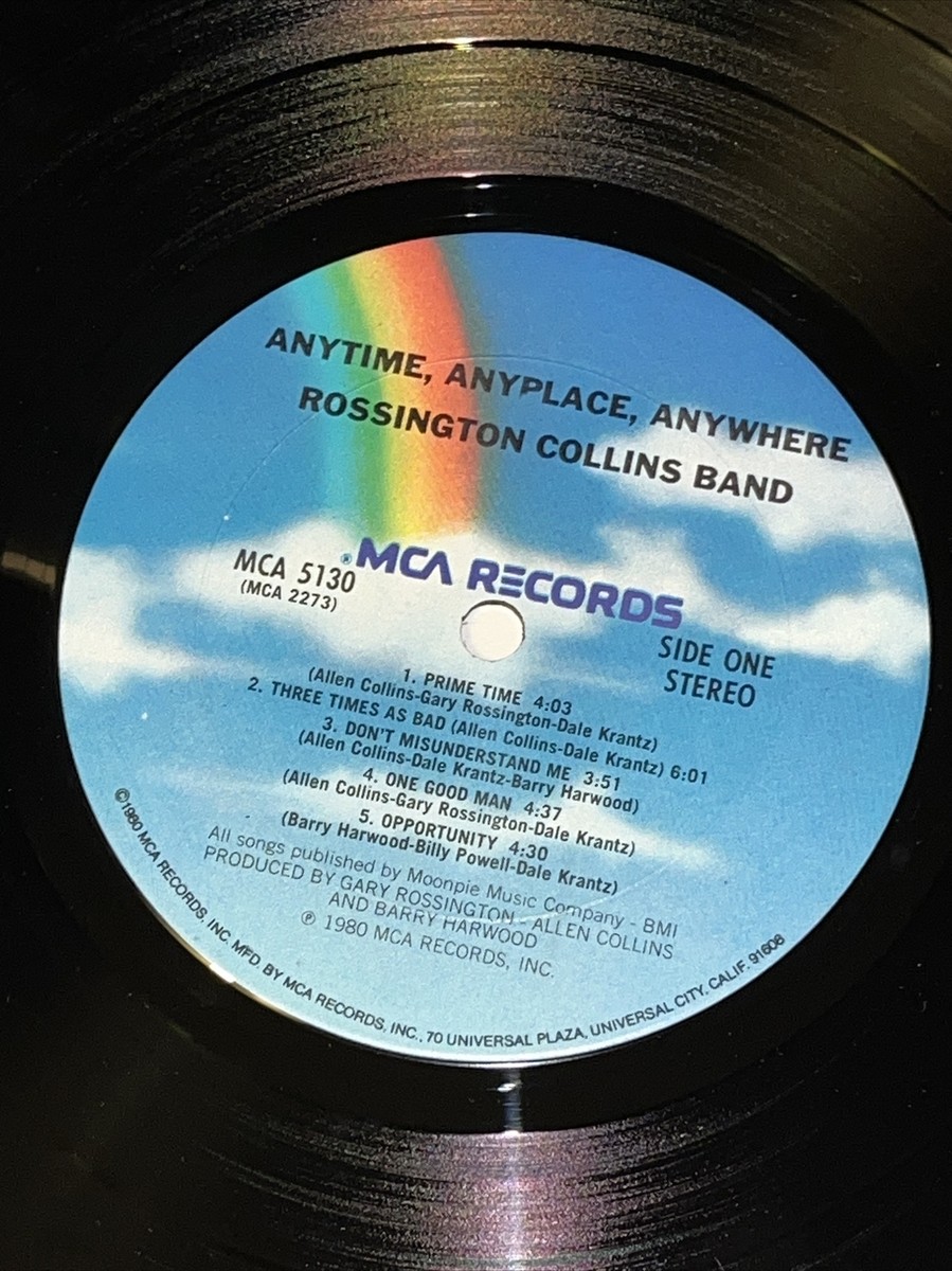 ROSSINGTON COLLINS BAND ANYTIME ANYPLACE ANYWHERE LP EX | eBay