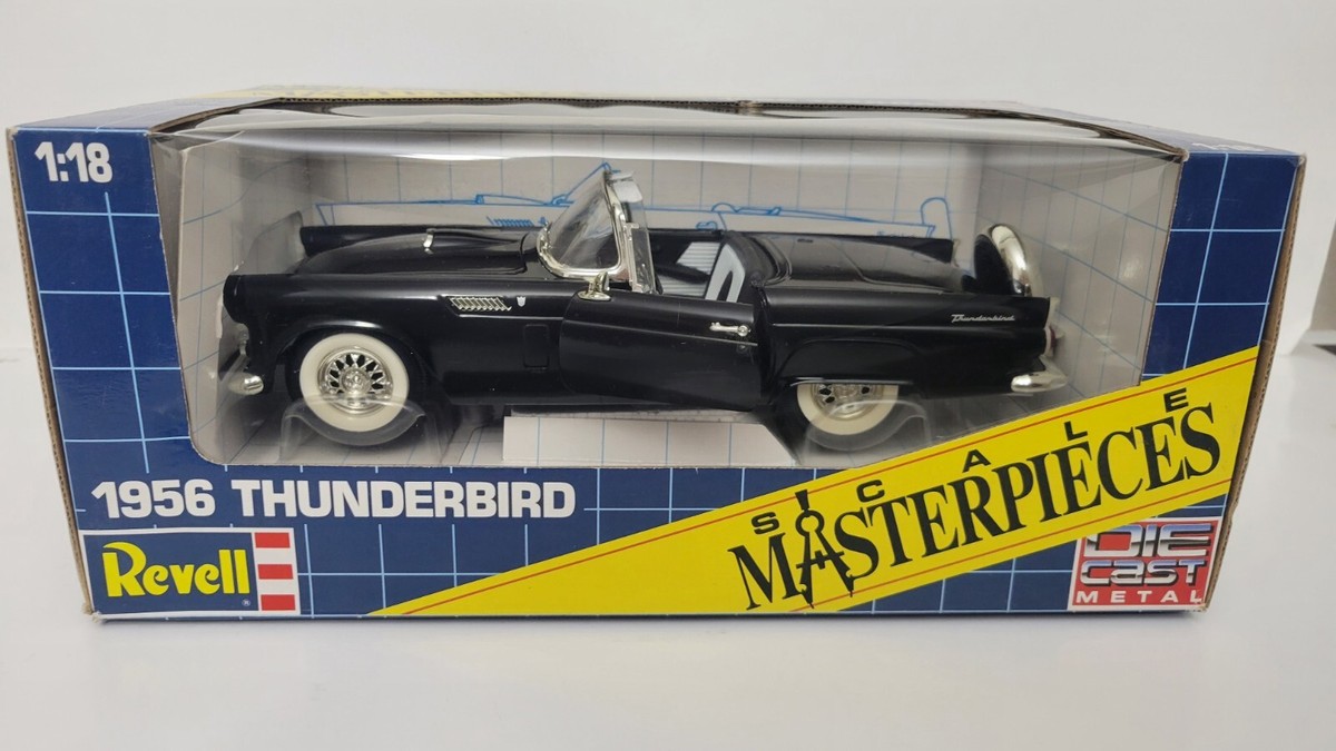 その他 masterpieces Revell 1956 THUNDERBIRD1:18 1956 Black THUNDERBIRD Revell Masterpiece Convertibles 1:18