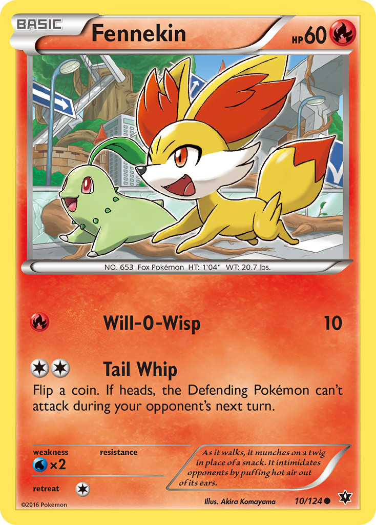 Fennekin 10/124 Common | Fates Collide | Pokemon Card