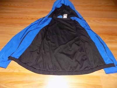 black lined windbreaker