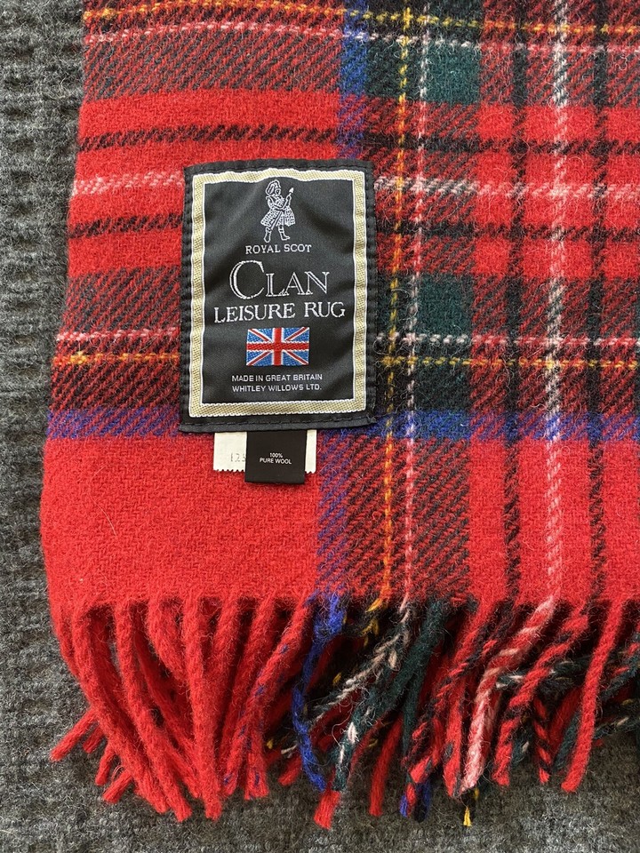 Royal Scot Clan Leisure Rug Throw Blanket Tartan 100 Wool 51" x 65" eBay