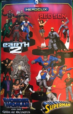  DC Heroclix Superman Wonder Woman Figur und Karten