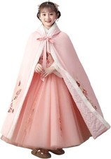 Quenny girl's winter buckle embroidered Chinese clothing hanfu dresses 12976