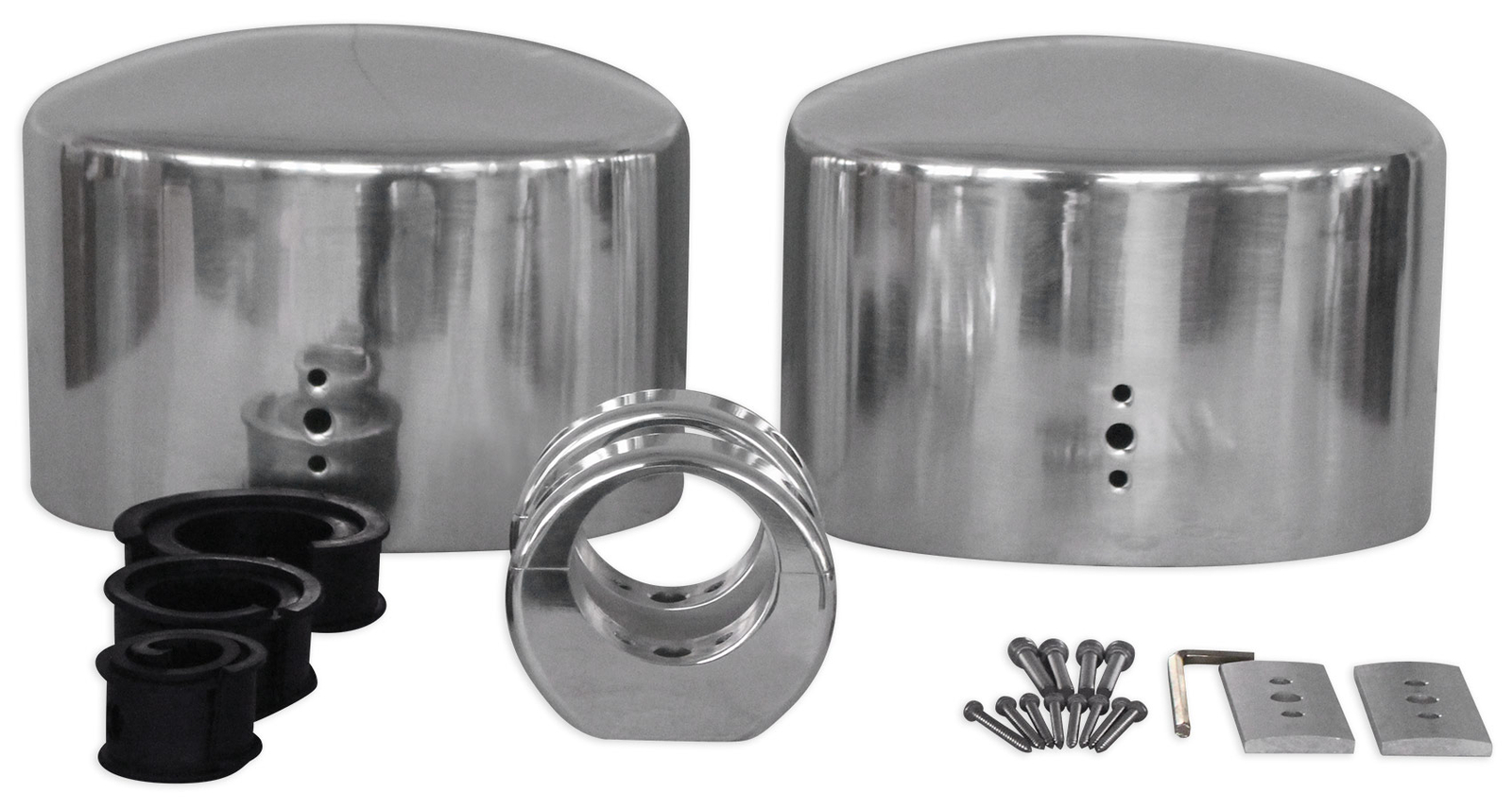 Пара корпусов динамиков Rockville 6x9 из полированного серебристого алюминия с башней для вейкбординга