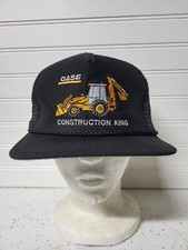 Vintage Case Embroidered Mesh Rope Snapback Hat Black Yellow Made In USA