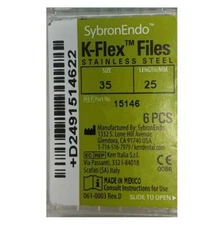 *6-Pieces* Kerr SybronEndo K-Flex Hand Files Size-35 Length-25mm 15146