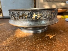 Antike Schale Messing Silber versilbert mit Marken
