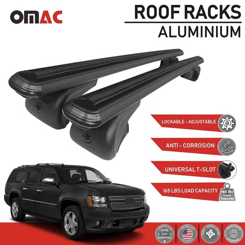 Roof Rack Cross Bars Luggage Carrier Black For Chevrolet Suburban 1500
