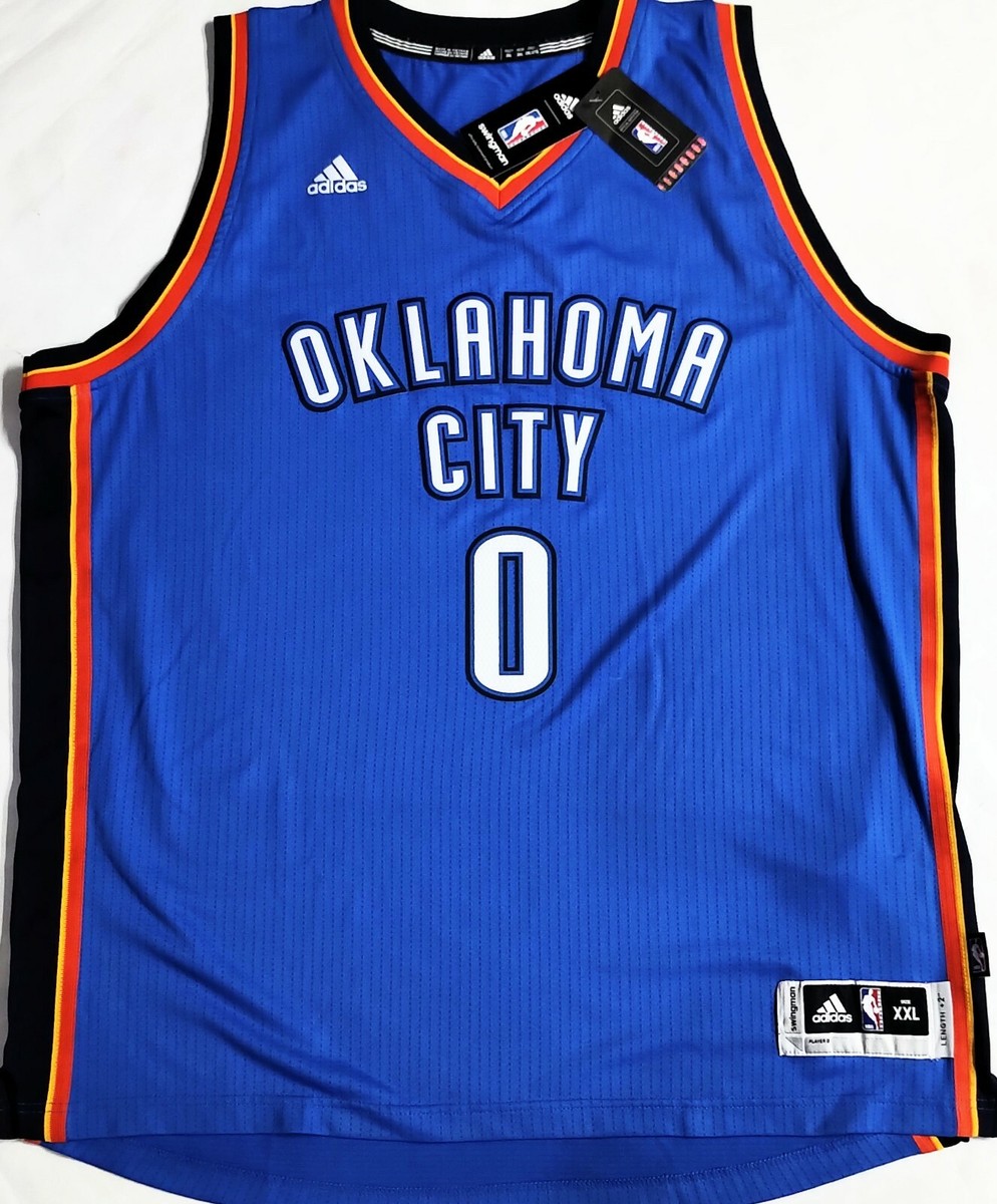 MEN-NWT-2XL RUSSELL WESTBROOK OKLAHOMA CITY THUNDER SWINGMAN NBA