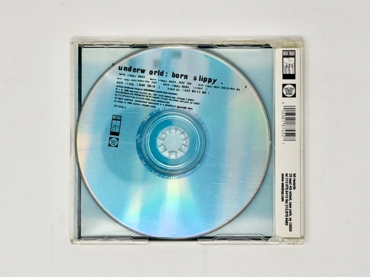 BORN SLIPPY – UNDERWORLD 1996 US Maxi Single Wax Trax (TVT
