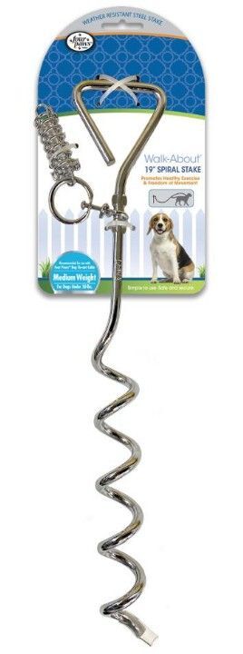 Dog, Four Paws Walk About Spiral Tie Out Stake (19