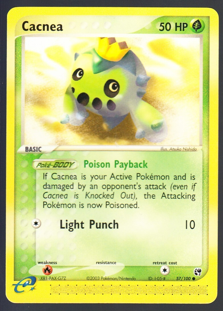 Cacnea 57/100 EX Sandstorm Pokemon NM