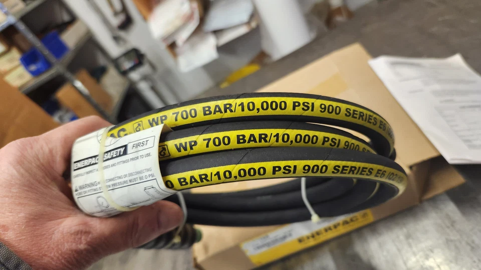 NUEVO ENERPAC H9210S 10' 10K-PSI Bomba Hidráulica Cilindro Manguera 1/4" y 3/8" Extremo NPT Foto 4 de 4