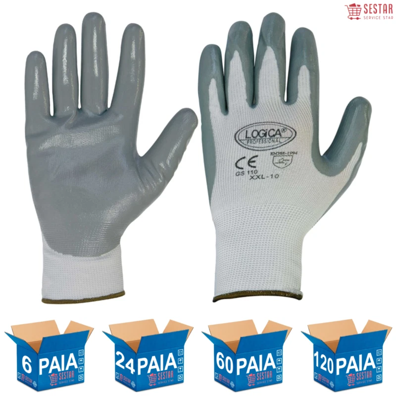 Wolfpack 15031006 - Guanti nitrile pesanti da lavoro, Taglia 10, 1 pz